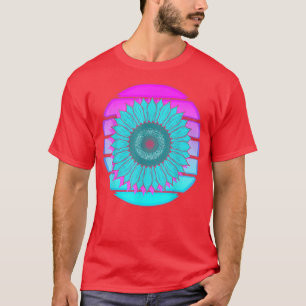 Camiseta Torneio de onda sintética 80s Art Vaporwave Flower