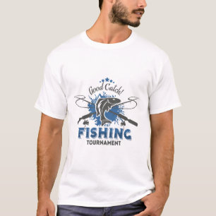 Camiseta Torneio de pesca,peixe,pescador,lago,oceano,mar,s