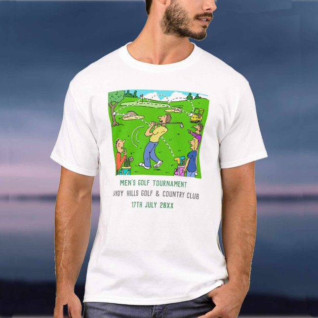 Camiseta Torneio Personalizado de Golfe Masculino (Criador carregado)