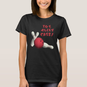 Camiseta Torneios de Equipes de Jogadores de Boliche Alley