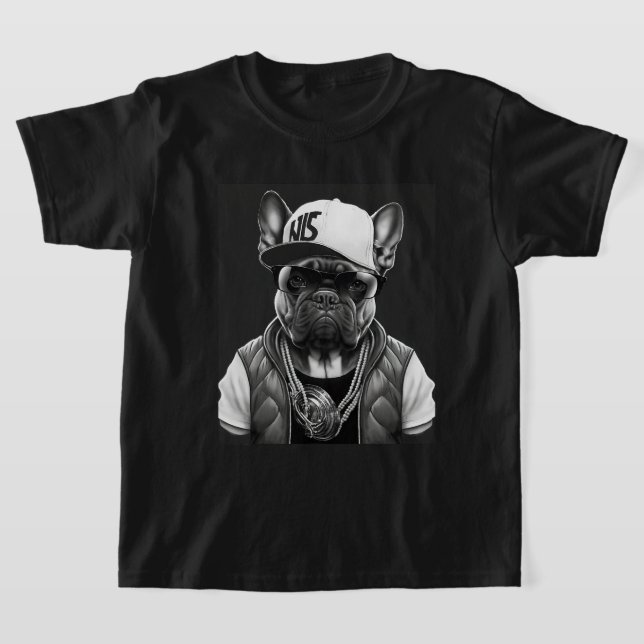 Camiseta Tornozelo Francês Engraçado Rapper Hip Hop Star (Postura )