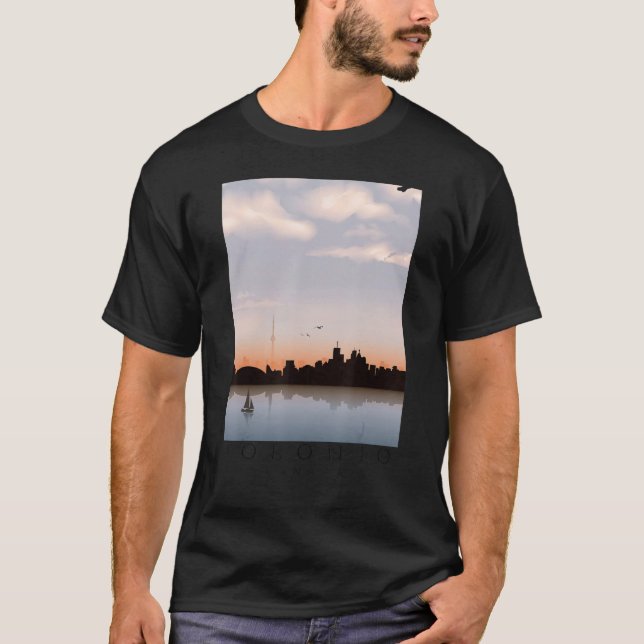 Camiseta Toronto Canadá Cityscape Skyline Viagem Turismo So (Frente)