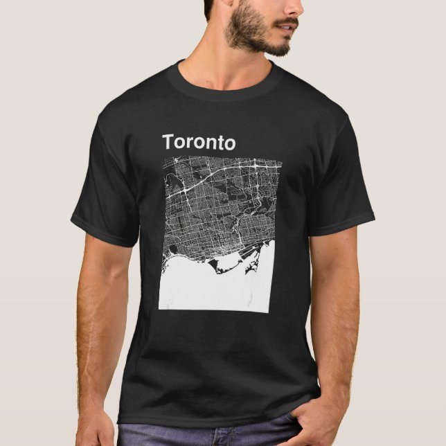 Camiseta Toronto Canada Classic City Map Graphic (Frente)