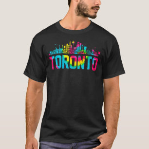 Camiseta Toronto Canada Tie Dye Skyline Home City no Canadá
