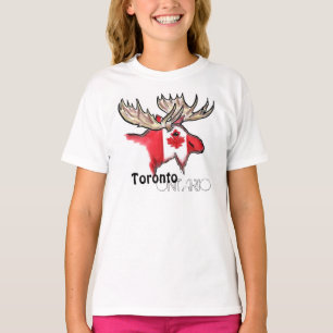 Camiseta Toronto Ontario Canadá, bandeira local, garotas