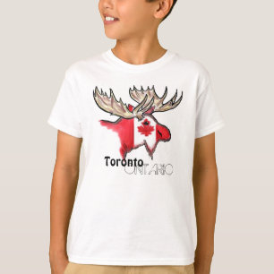Camiseta Toronto Ontario Canadá, bandeira local, rapazes