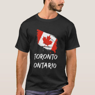 Camiseta Toronto Ontário Canadá Bandeira Manchada Viagem Fé