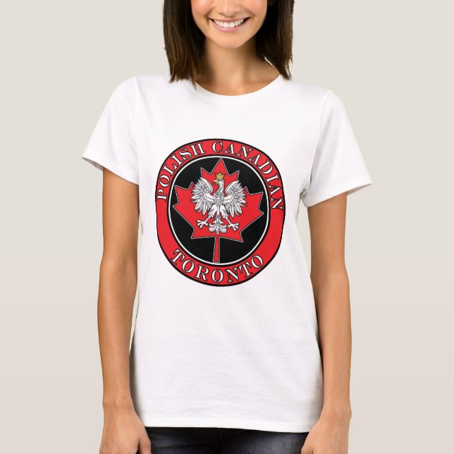 Camiseta Toronto Polonês Round Canadense Folha (Frente)
