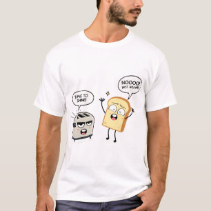 Camiseta Torrada e Torradeira Engraçadas em Cartoon – Piada