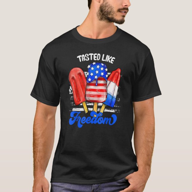 Camiseta Torrado Como Liberdade Sorvete 4 De Julho (Frente)