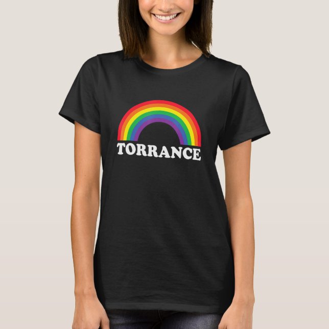 Camiseta Torrance Rainbow LGBTQ Gay Pride Lesbians Queer (Frente)