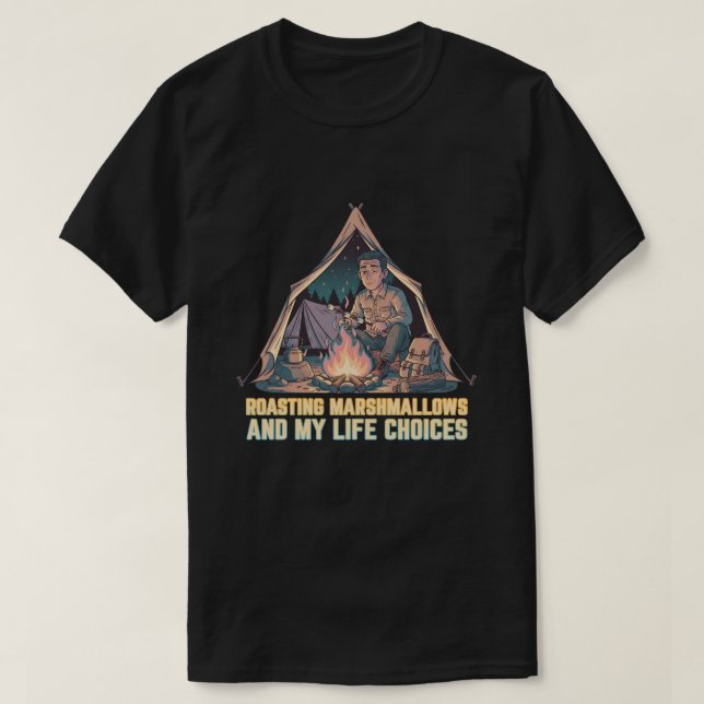Camiseta Torrando marshmallows e minhas escolhas de vida (Frente do Design)