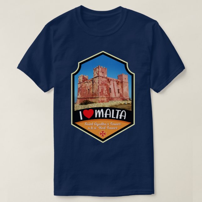 Camiseta Torre Agathas, Rua de Malta (Frente do Design)