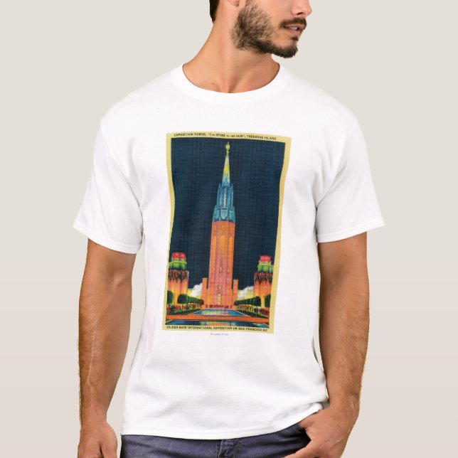 Camiseta Torre da exposição, o pináculo ao Sun (Frente)