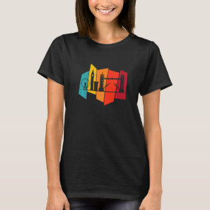 Camiseta Torre da Ponte de Londres Skyline Retro Inglaterra