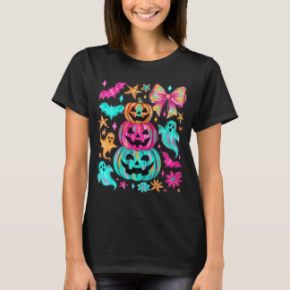 Camiseta Torre de Abóbora Coquete Pastel Fantasma Morcego L