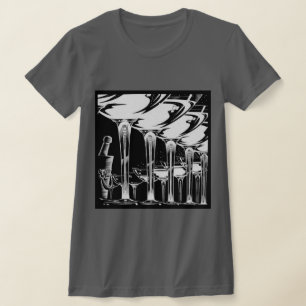 Camiseta Torre de Champanhe Arte Deco Gráfica 