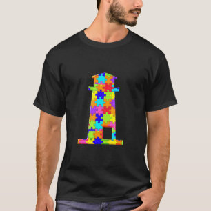 Camiseta Torre de Farol Casa Jigsaw Puzzle Autismo