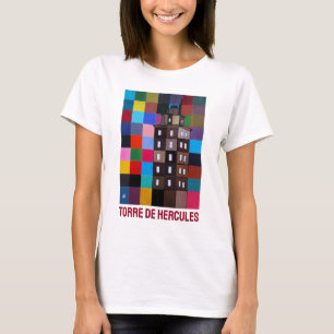 Camiseta Torre de Hércules Pintura Abstrata por Alfred Fox