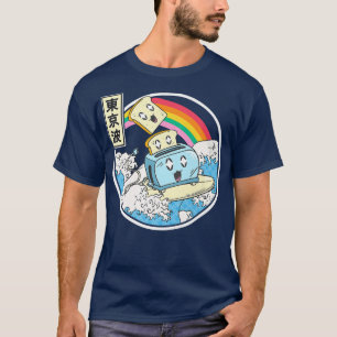 Camiseta Torre De Navegação No Japão Onda Estilo Kawaii Vap