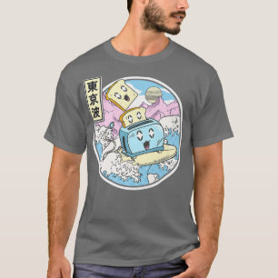 Camiseta Torre De Navegação No Japão Onda Estilo Kawaii Vap