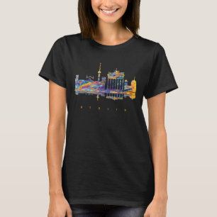 Camiseta Torre de TV de Berlim Alemanha Neon Viagem