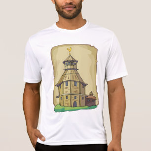 Camiseta Torre de Vigia de Madeira Medieval e Fortaleza