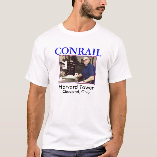 Camiseta Torre de ZAZ111.BHK.Harvard, CONRAIL, Harvard (Frente)