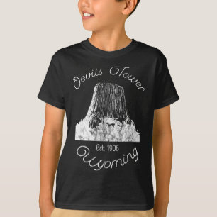 Camiseta Torre do Diabo Wyoming Monumento Nacional Retro Vi