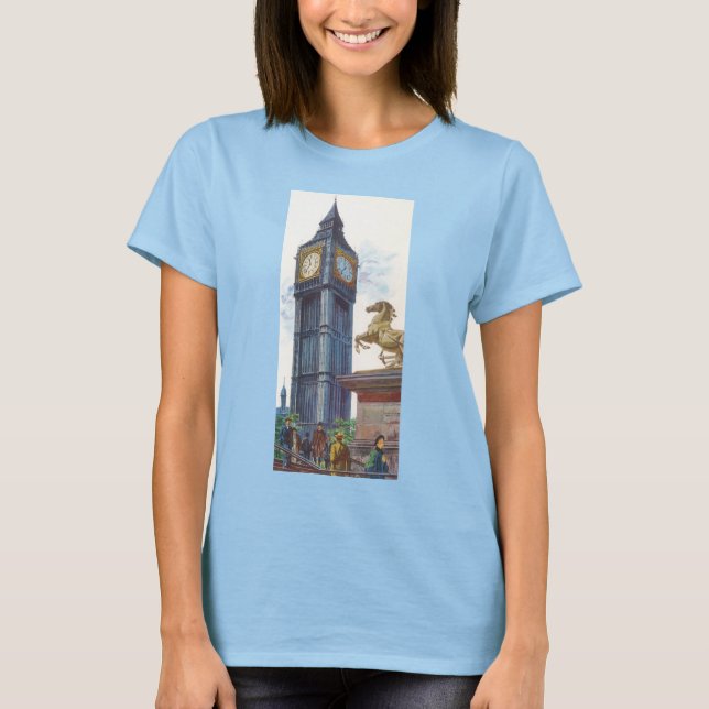 Camiseta Torre do Relógio Big Ben no Palácio de Westminster (Frente)