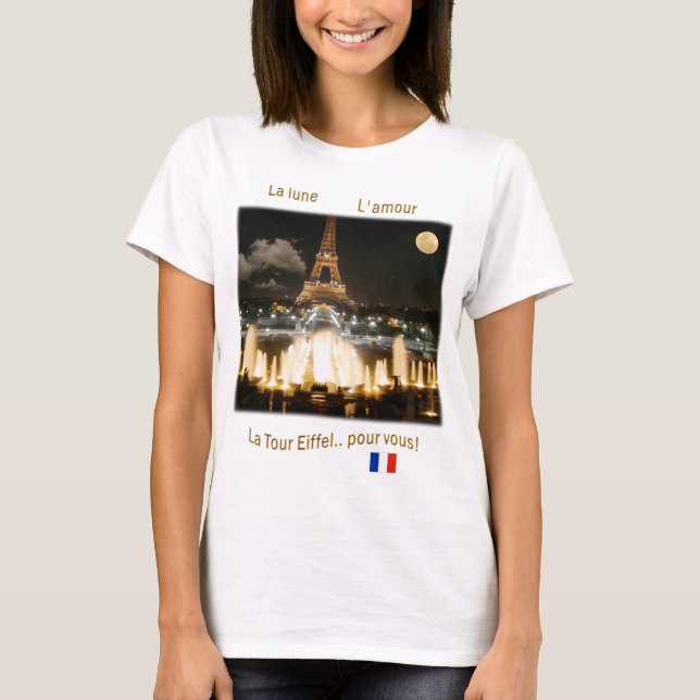 Camiseta Torre Eiffel à Noite (Frente)