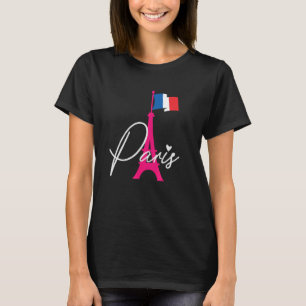 Camiseta Torre Eiffel com bandeira francesa Love Paris So