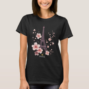 Camiseta Torre Eiffel de Paris Flor O Sinal De Amor França