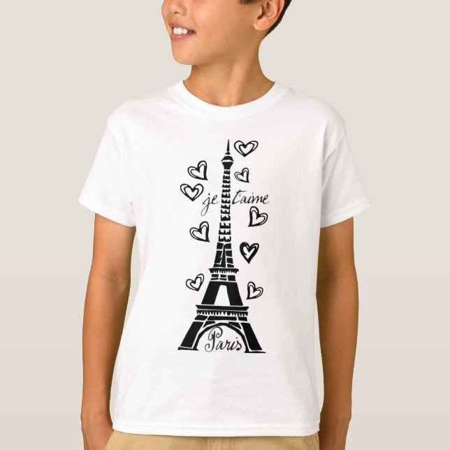 CAMISETA TORRE EIFFEL DE PARIS JE T'AIME E IMPRESSÃO DOS (Frente)