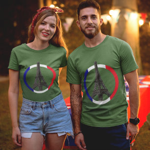 Camiseta Torre Eiffel de Paris no t-shirt básico dos homen