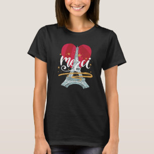 Camiseta Torre Eiffel Eu Amo Paris Merci França Parisiense