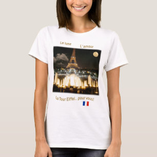 Camiseta Torre Eiffel na noite