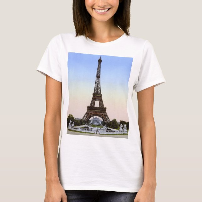 Camiseta Torre Eiffel no século 19 em Paris (Frente)