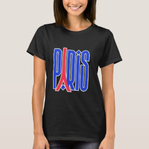 Camiseta Torre Eiffel Paris Tipografia Negrito Moda Parisie