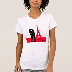 Camiseta Torre Eiffel Silhueta de Amor