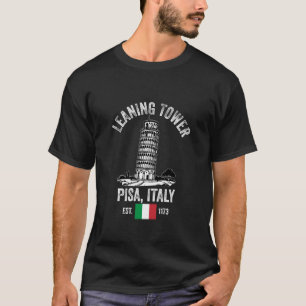Camiseta Torre Inclinada de Pisa Bandeira da Itália Italia