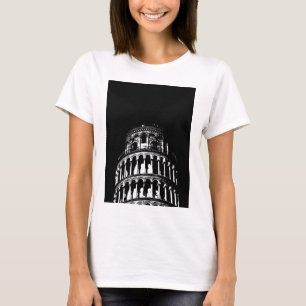 Camiseta Torre Preta e Branca de Pisa Itália