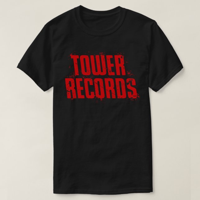 Camiseta Torre Records Grunge (Frente do Design)