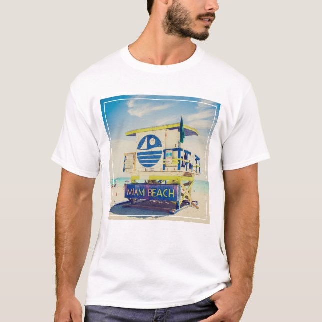 Camiseta Torre salva-vidas| South Beach, Miami, Fl (Frente)