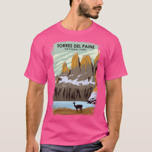 Camiseta Torres Del Paine National Park Vintage Chil Mínimo