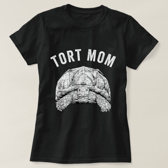 Camiseta Tort Mãe Sulcata Tortoise Mamã Africana Spurrou To (Frente do Design)