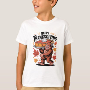Camiseta Torta de Abóbora Bigfoot Engraçada Dia de Ação de