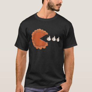 Camiseta Torta de Abóbora Engraçada Comendo Creme Chantilly