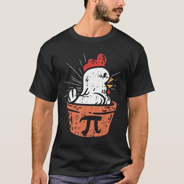 Camiseta Torta De Dia De Pi De Frango Matemática Geeka 314 (Frente)