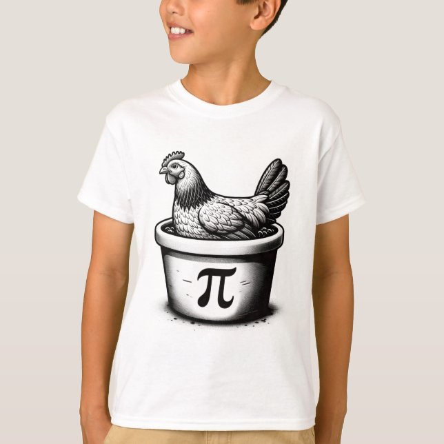 Camiseta Torta De Frango Dia Engraçado Pi Matemática Piada  (Frente)